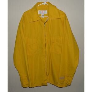 Vtg ‘95 Mens XXL LS Wildland Firefighter Zip Shirt Yellow Nomex Flame Resist USA